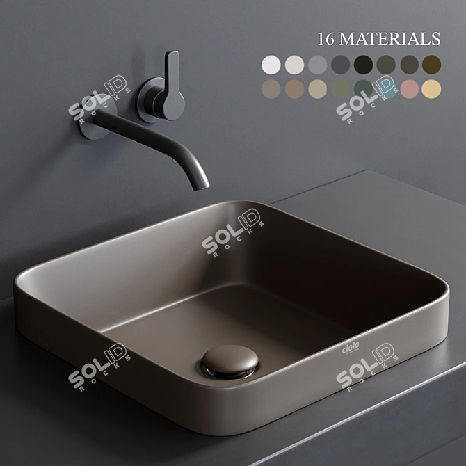 Ceramica Cielo Enjoy 40: The Perfect Rectangular Washbasin 3D model image 1