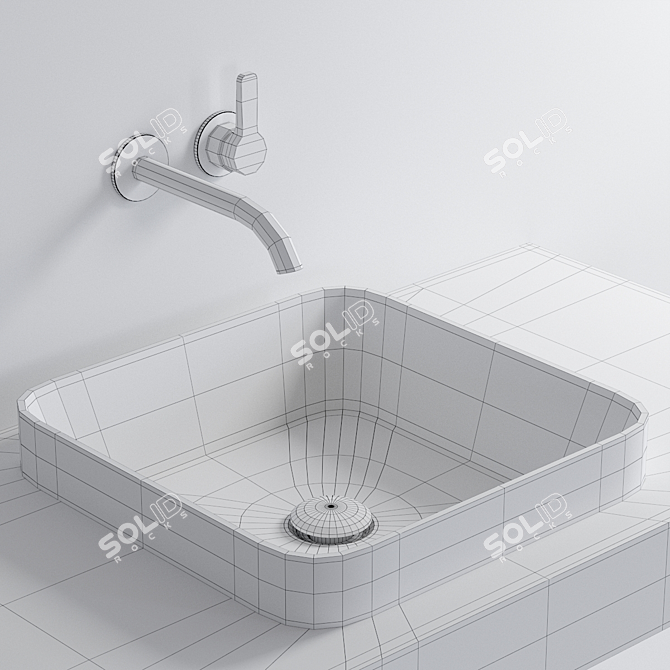 Ceramica Cielo Enjoy 40: The Perfect Rectangular Washbasin 3D model image 3