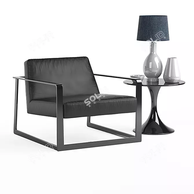 Modern Poliform Arm Chair 3D model image 1