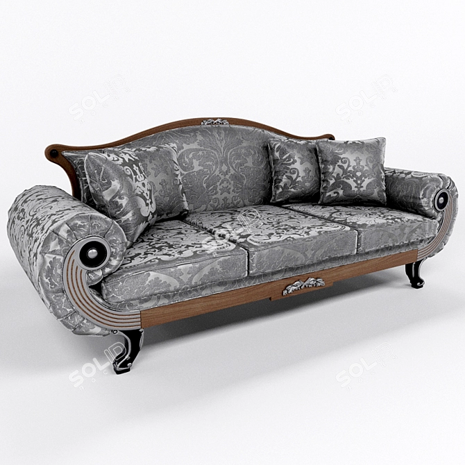 Luxurious Alexandra 3-Seater Sofa by COLECCION ALEXANDRA 3D model image 1