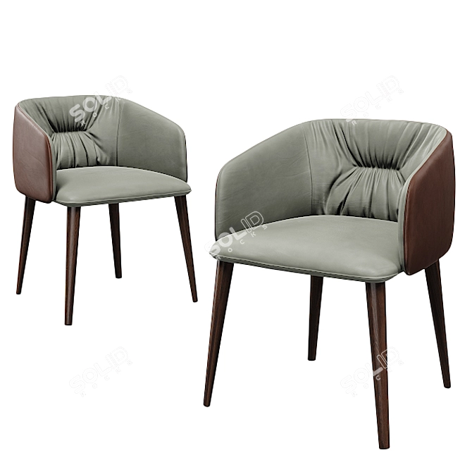 Monomaterial Sofy Chair and Artu-160 Table 3D model image 2