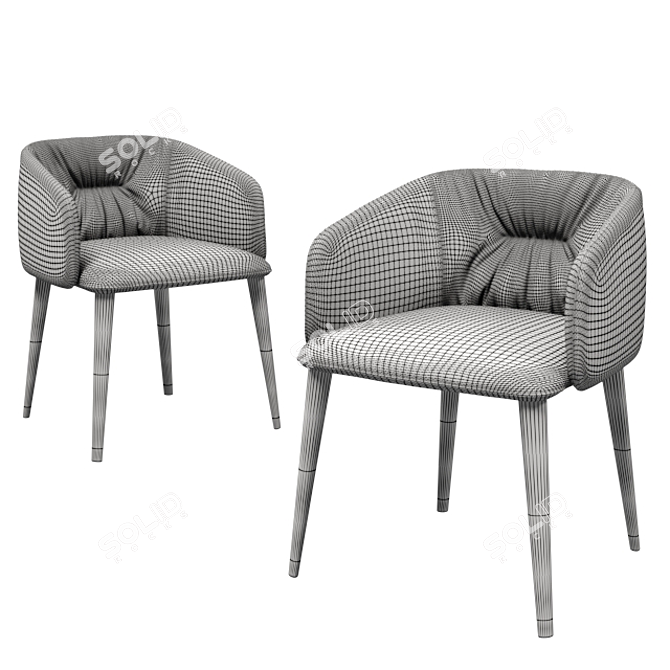 Monomaterial Sofy Chair and Artu-160 Table 3D model image 3