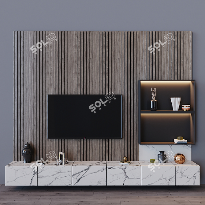 Ultra-Slim 65" 4K HDTV 3D model image 1