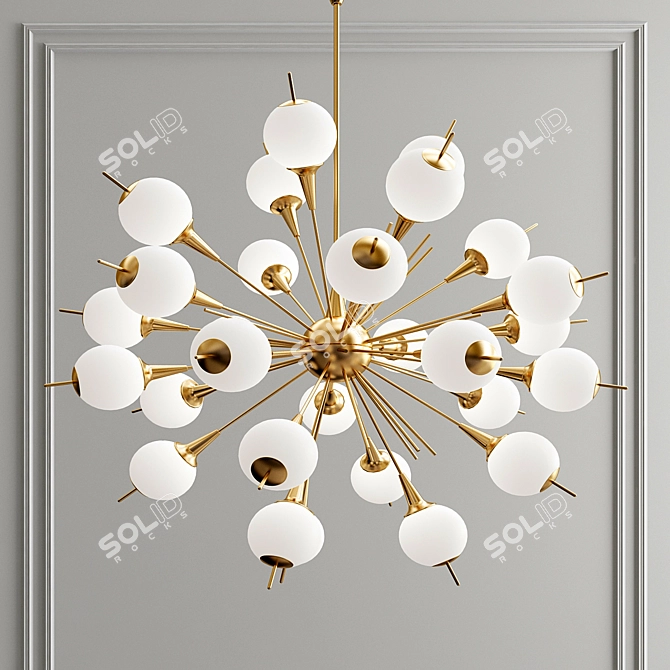 Glamorous Murano Sputnik Pendant 3D model image 1