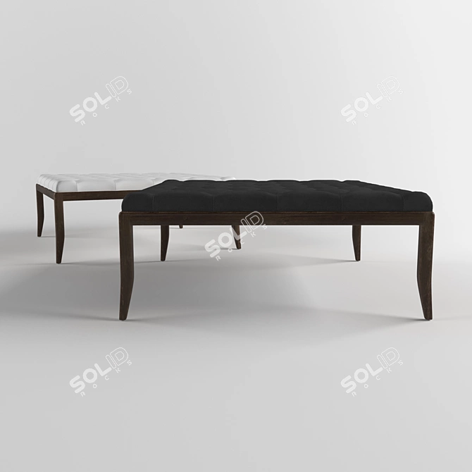 Elegant Walden Ottoman 3D model image 2