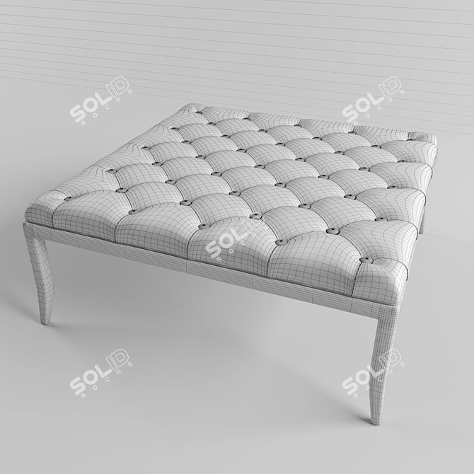 Elegant Walden Ottoman 3D model image 3