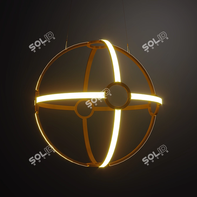 Ethereal Orb Chandelier 3D model image 2