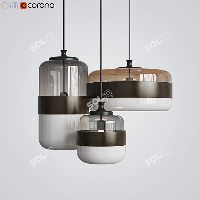 Modern Industrial Futura Pendant 3D model image 1