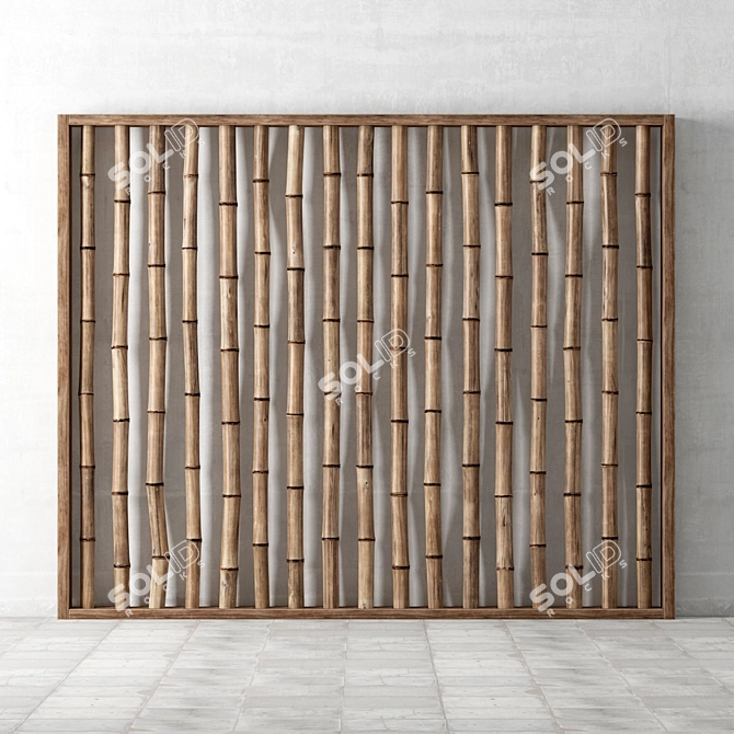 Bamboo Deluxe Decor Frame 3D model image 1