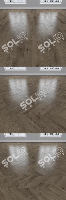 Versatile Parquet Oak Flooring 3D model image 2