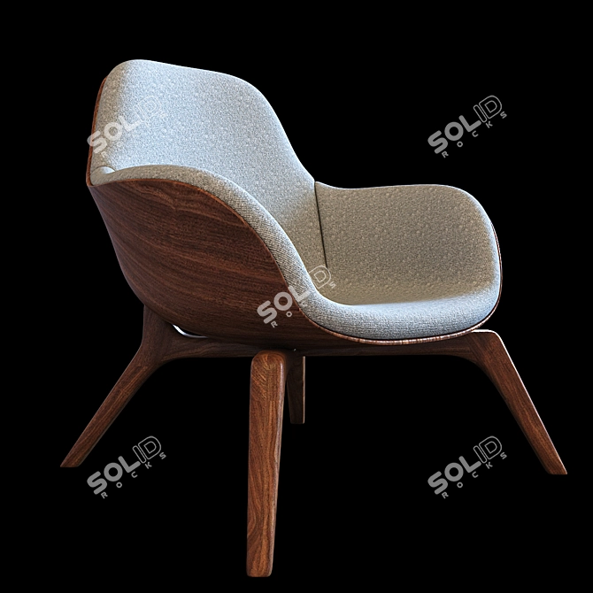 Modern Comfort Chair 3D model image 2