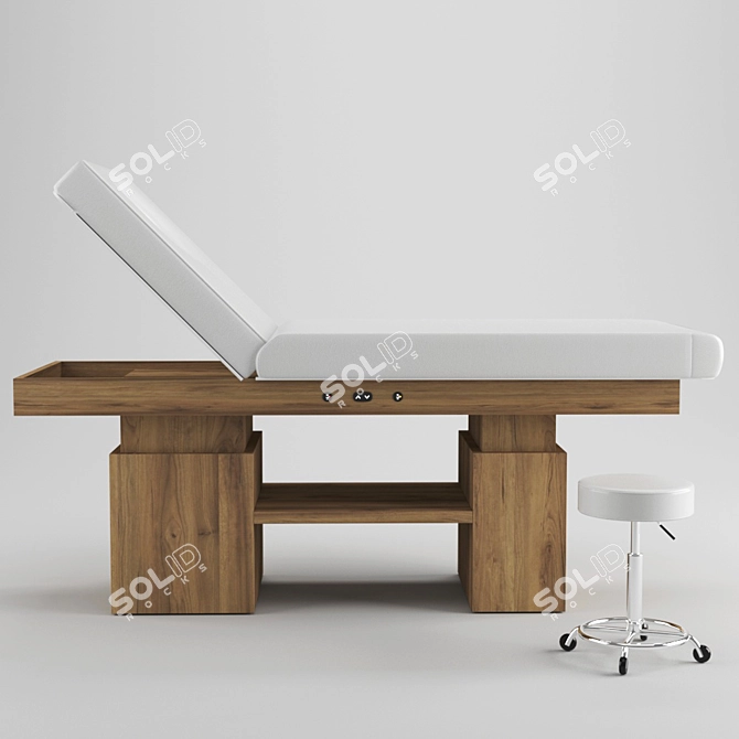 Elegant Design Massage Table: Stylish and Functional 3D model image 1