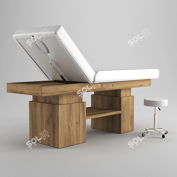 Elegant Design Massage Table: Stylish and Functional 3D model image 2