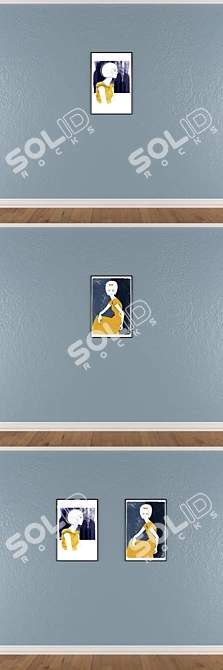 Gallery Set: Wall Paintings No. 587 3D model image 3