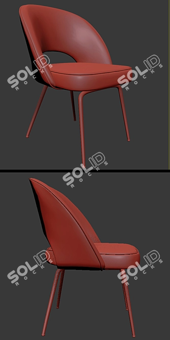 Elegant Lexmod Dining Chair Set 3D model image 2
