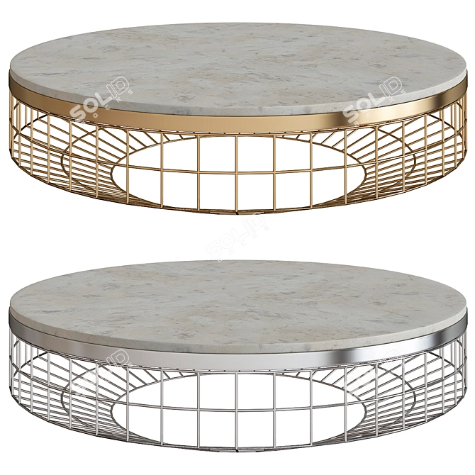 Marble Coffee Table: Mambo 3D model image 1