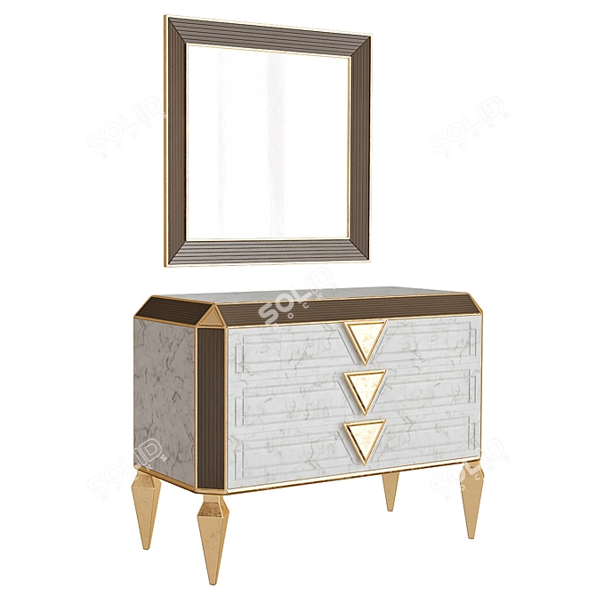 Dazzling Diamante Dresser 3D model image 1