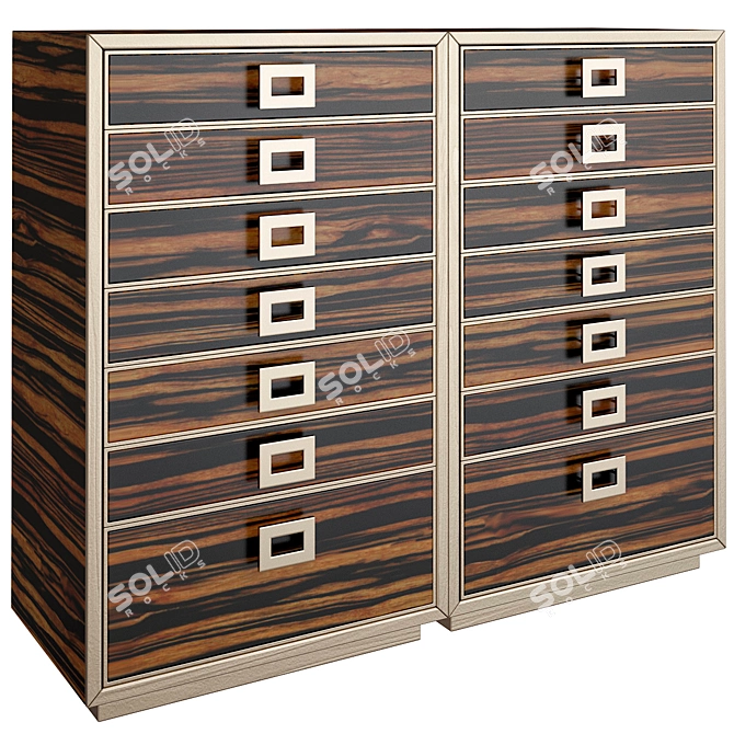 Elegant Montenapoleone Chest 3D model image 1