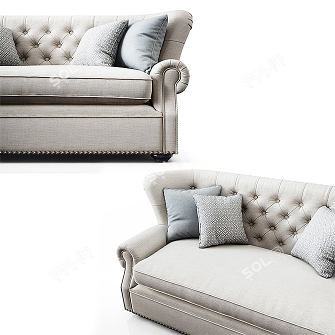 Churchill Textile Sofa 3D model image 2