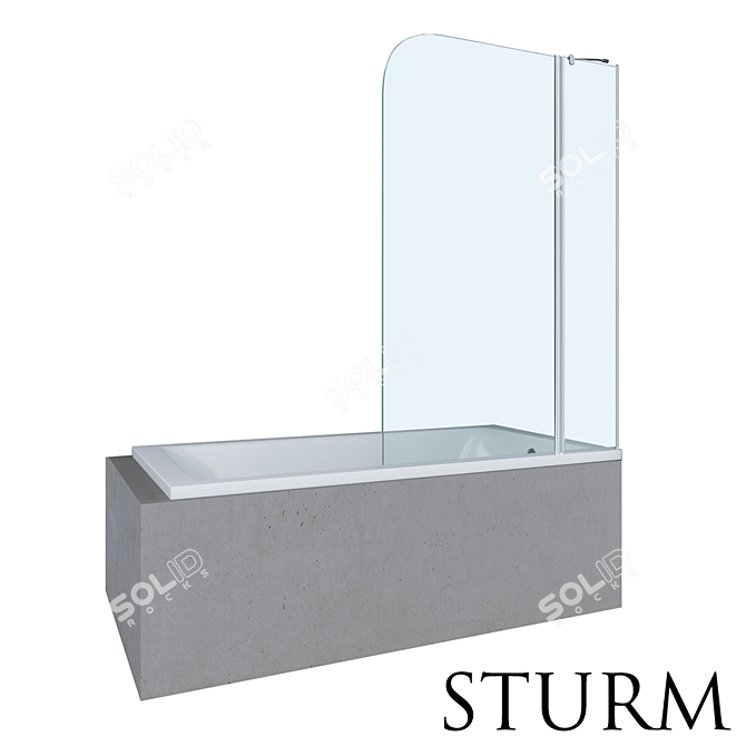 Beautiful Shutter for Bath - STURM Geta 3D model image 1