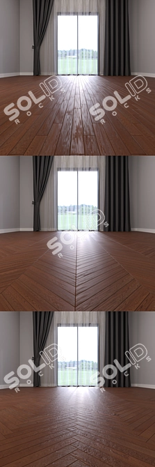 Elegant Carvi Parquet: Linear, Chevron & Herringbone Designs 3D model image 3