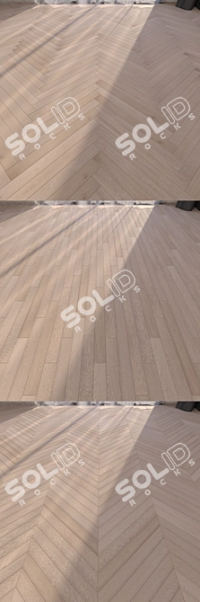 Cashmere Oak Parquet: Linear, Chevron & Herringbone | High-Resolution Textures | 3ds Max & FBX 3D model image 2