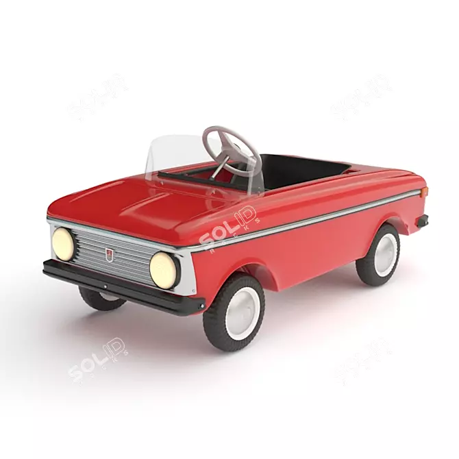 Vintage USSR Pedal Moskvich: Second Series 3D model image 1