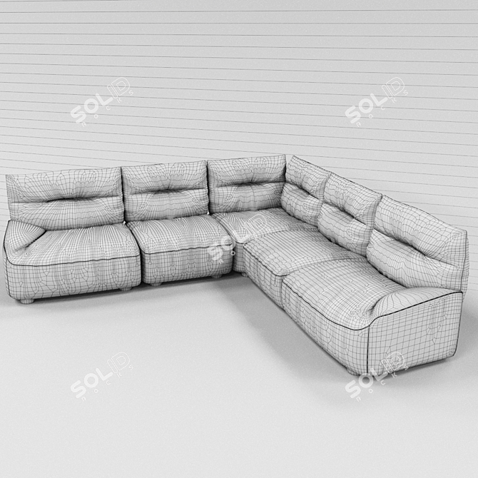 Caliaitalia Eliseo: Stylish Modular Comfort 3D model image 3