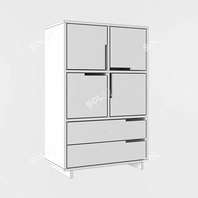 Modu-licious 6: Sleek Chest of Drawers 3D model image 3