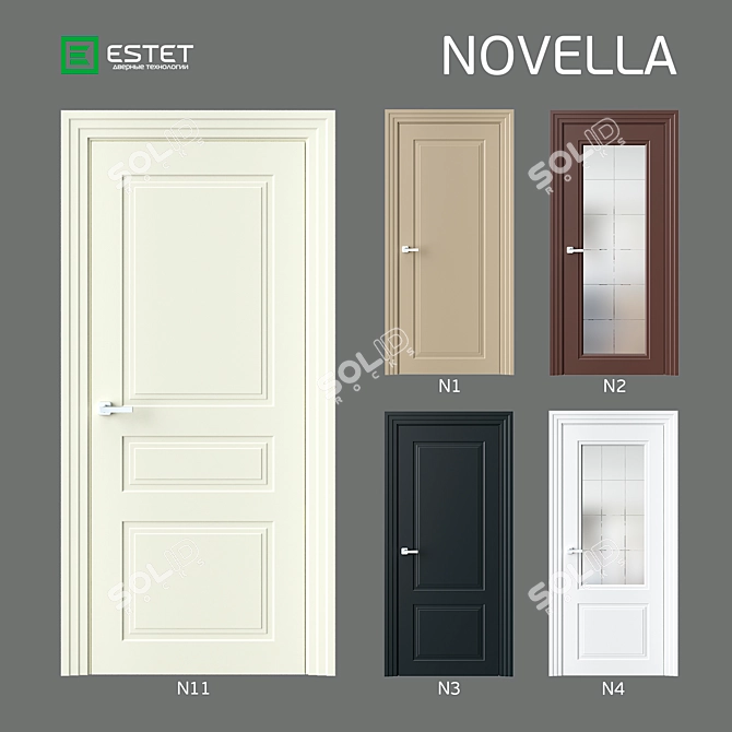 Elegant Novella Collection: OM Doors ESTET 3D model image 1