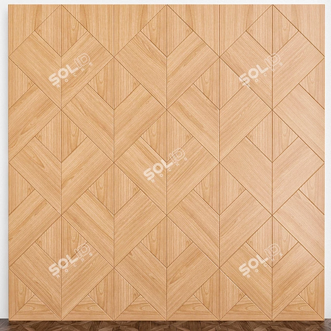 Elegant 3D Wall Panel 3D model image 1