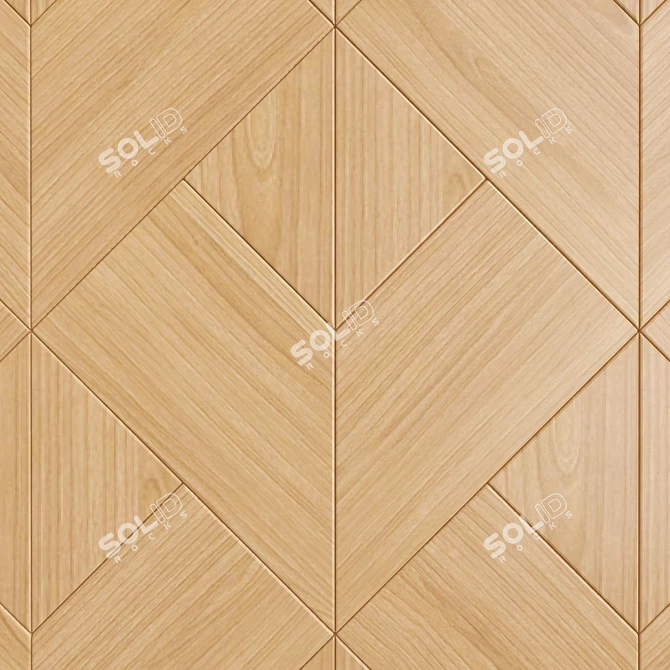 Elegant 3D Wall Panel 3D model image 2