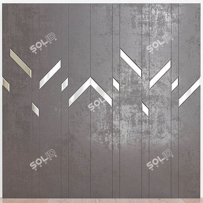 Elegant 3D Wall Panel Solution 3D model image 1