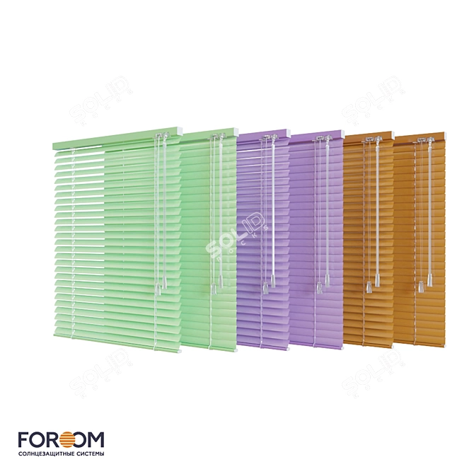Title: G-FORM Aluminium Horizontal Blinds 3D model image 3