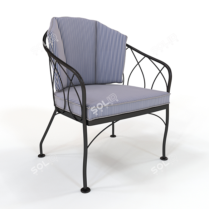 Woodard Delany Dining Chair: Elegant and Stylish 3D model image 1