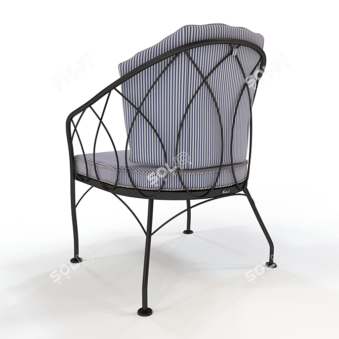 Woodard Delany Dining Chair: Elegant and Stylish 3D model image 2