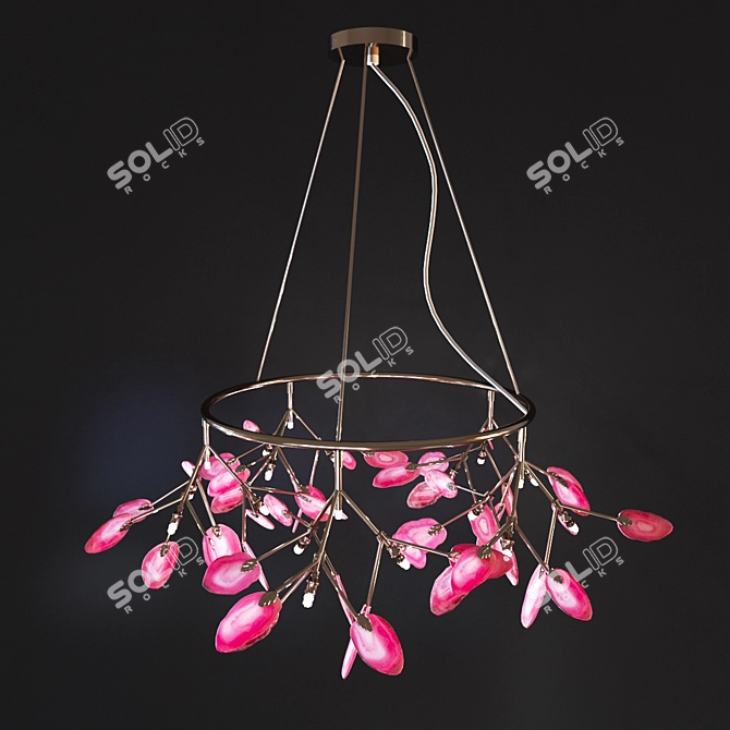 Agate 7 Chandelier: Elegant Beauty 3D model image 1