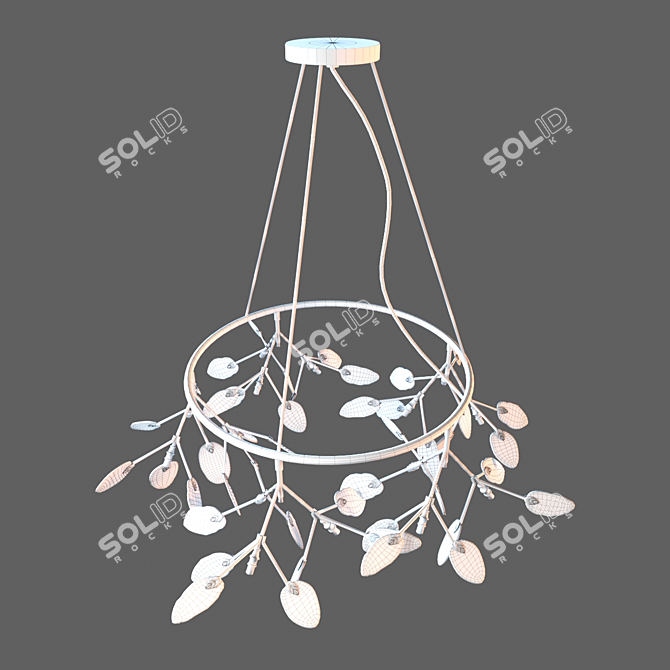 Agate 7 Chandelier: Elegant Beauty 3D model image 3