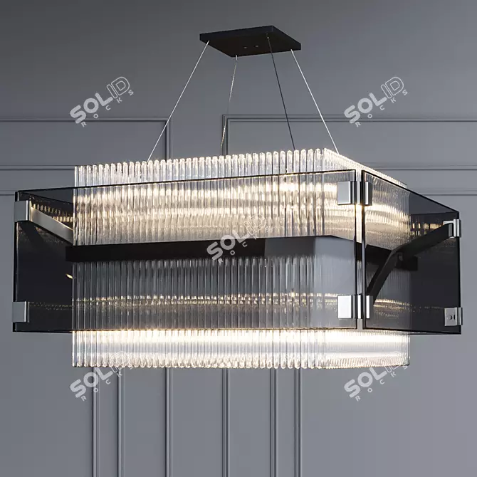 Apollo F5906 Modern Metal Glass Pendant 3D model image 1