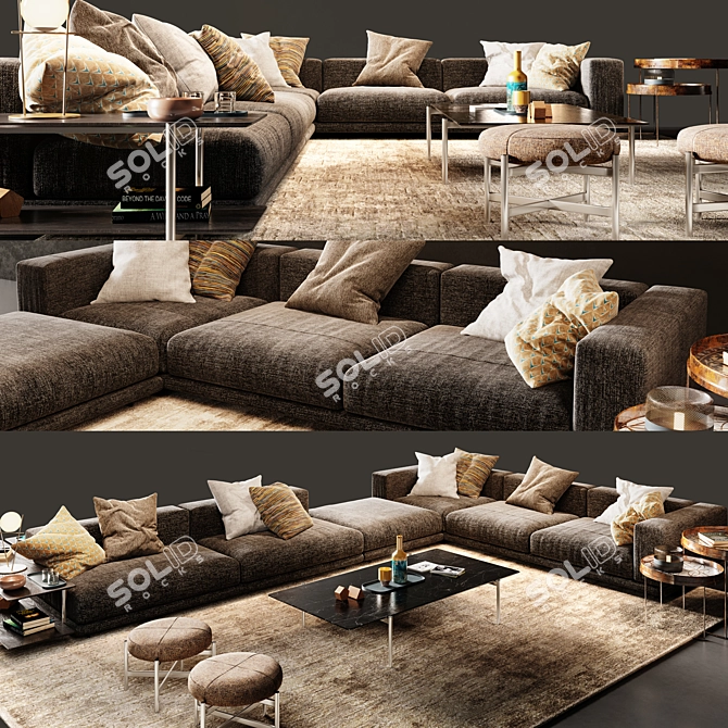 Ditre Italia Nevyll: Unwraped Contemporary Sofa 3D model image 2