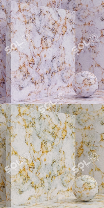 Seamless Marble & Plaster Set 3D model image 3