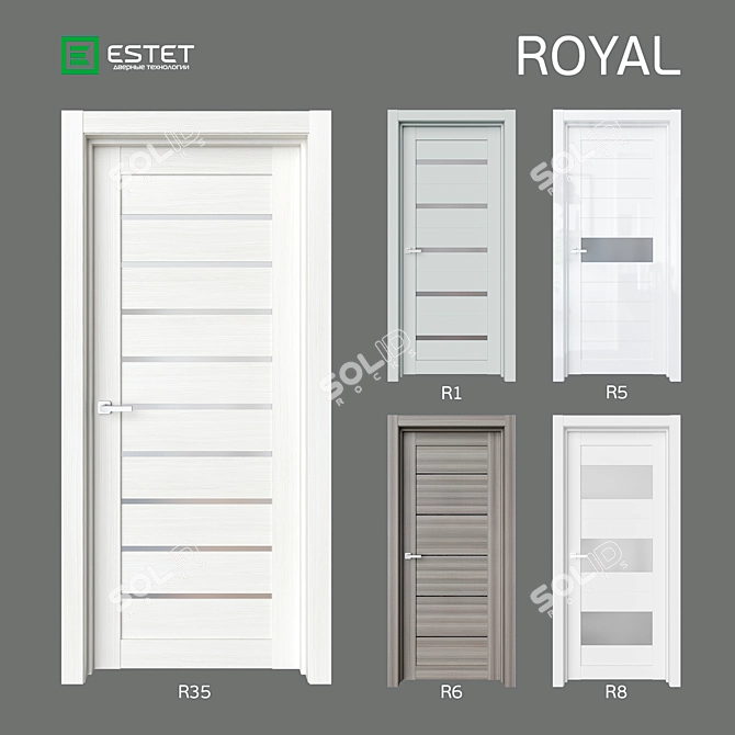 Regal Elegance: ESTET Royal Door Collection 3D model image 1