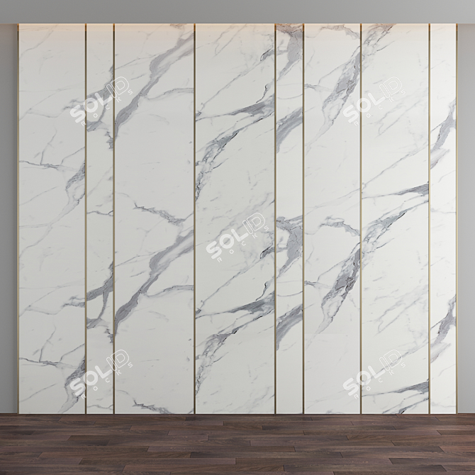 Elegant 3D Wall Panel 3D model image 1