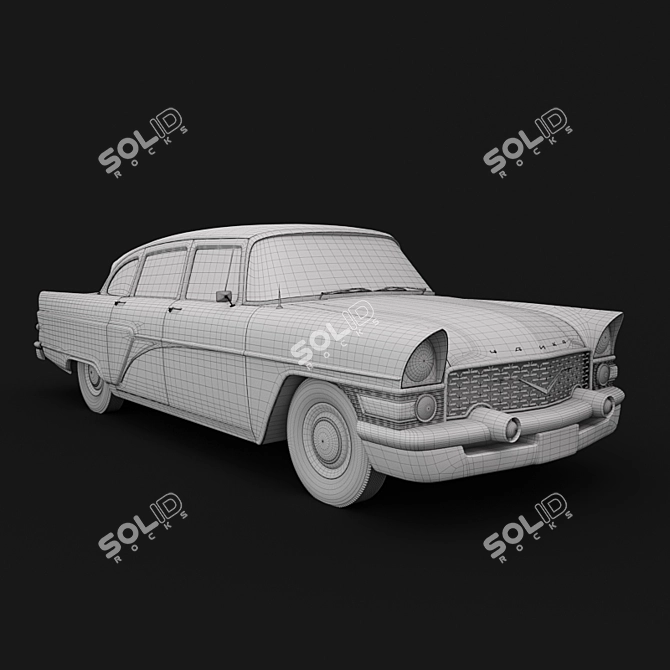 Classic Soviet Luxury: GAZ-13 "Chaika 3D model image 3