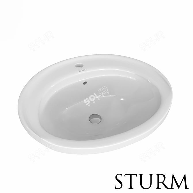 STURM Wink Built-in Washbasin - Compact and Stylish 3D model image 1