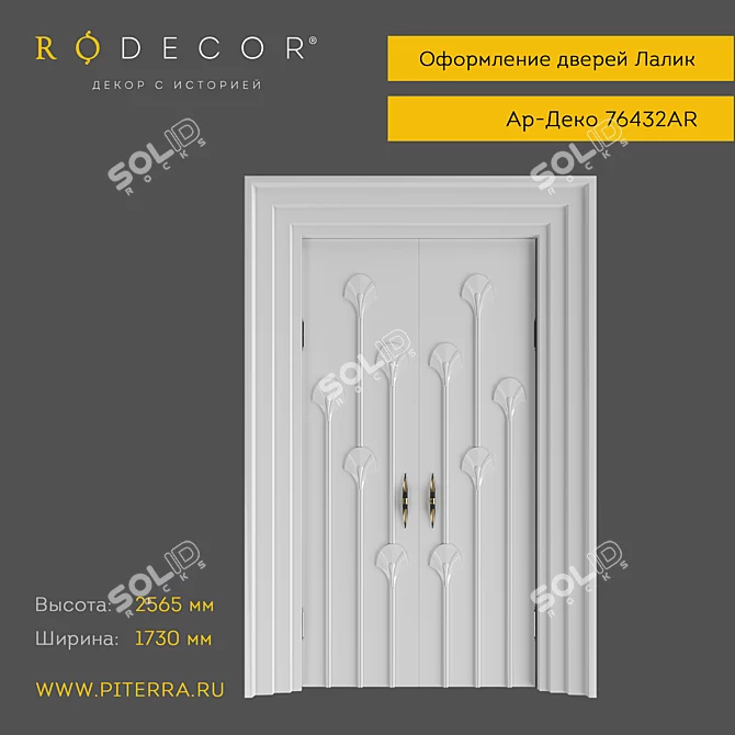 RODECOR Lalique: Elegant Door Decoration 3D model image 1