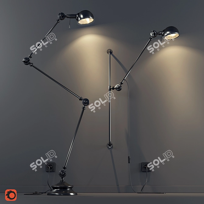 Contemporary Adjustable KIKAN Lamps - La Redoute 3D model image 1