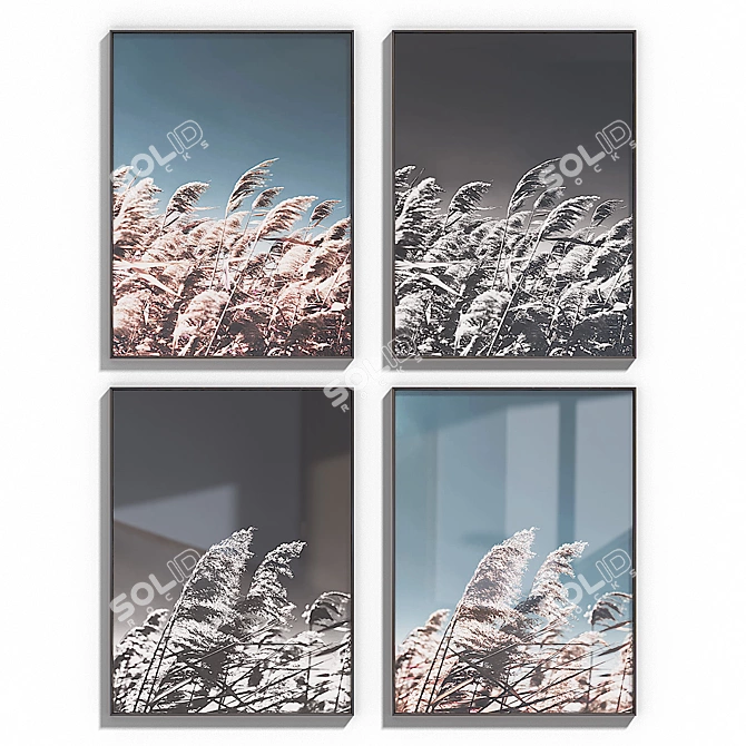 InteriorsHome Poster Set: Stunning Frames! 3D model image 1