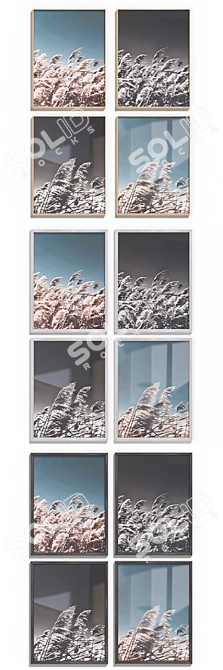 InteriorsHome Poster Set: Stunning Frames! 3D model image 2