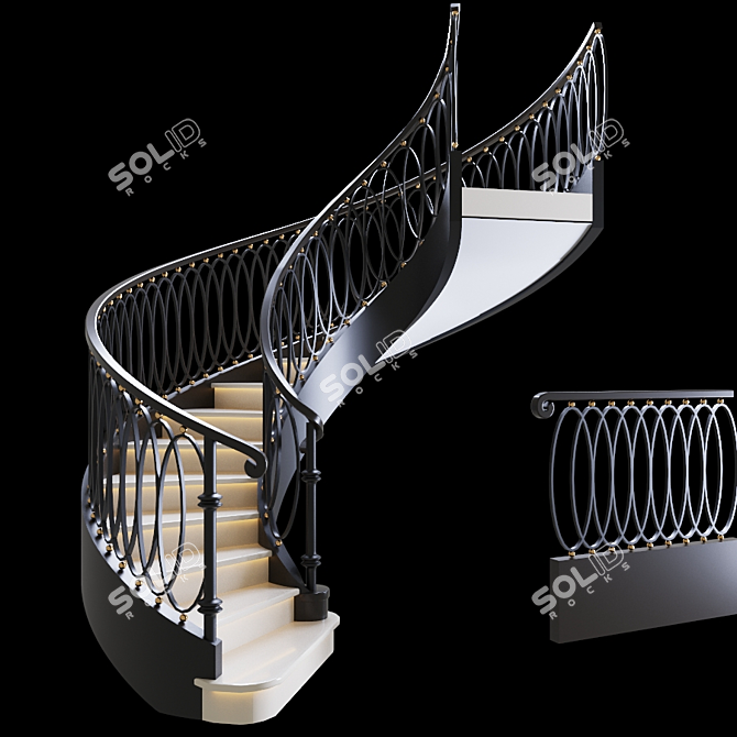 Modular Staircase System 3D model image 1